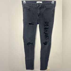 Womens Abercrombie & Fitch black skinny jeans size 4 27W